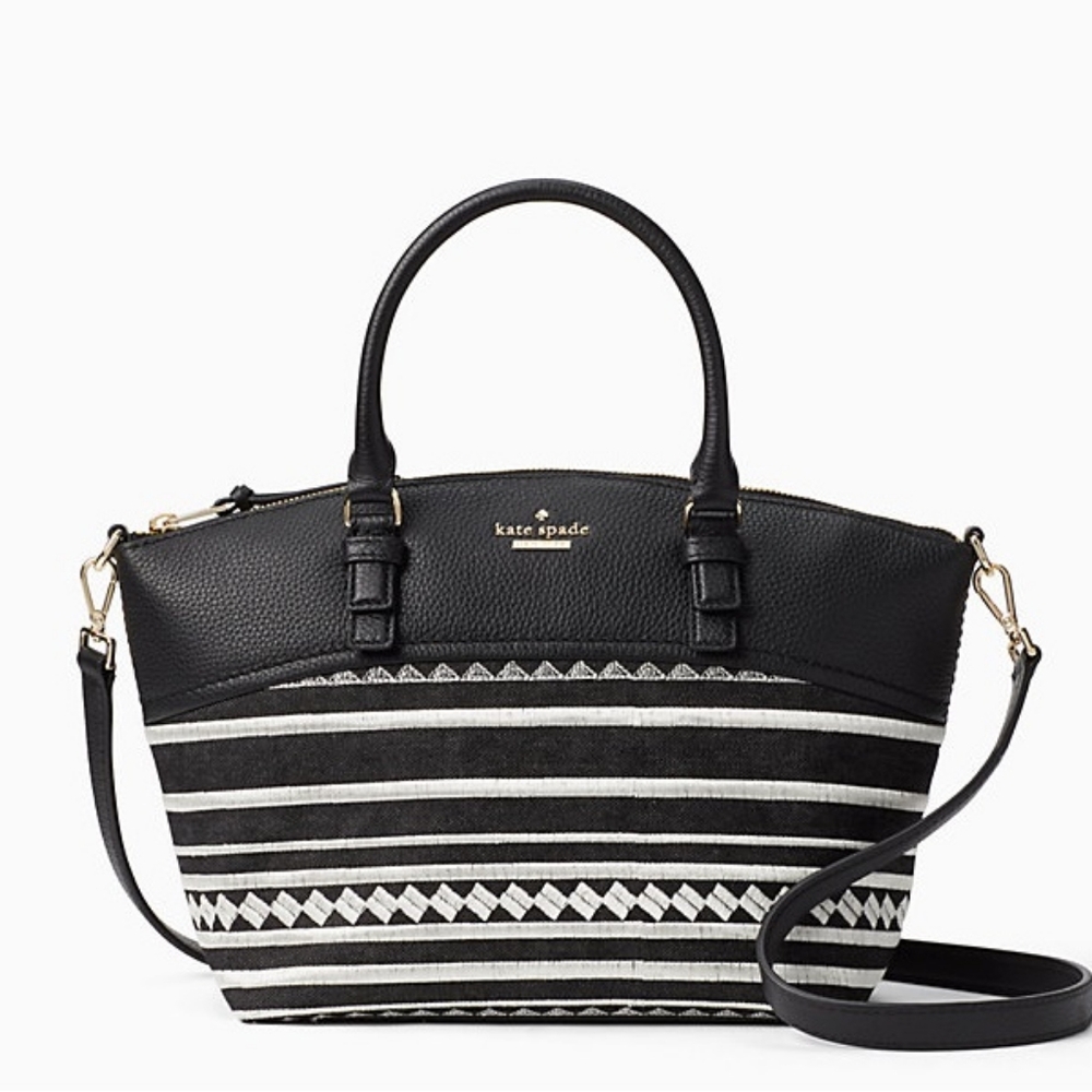 Kate Spade Jackson Street Small Dixon Embroidered Handbag Leather